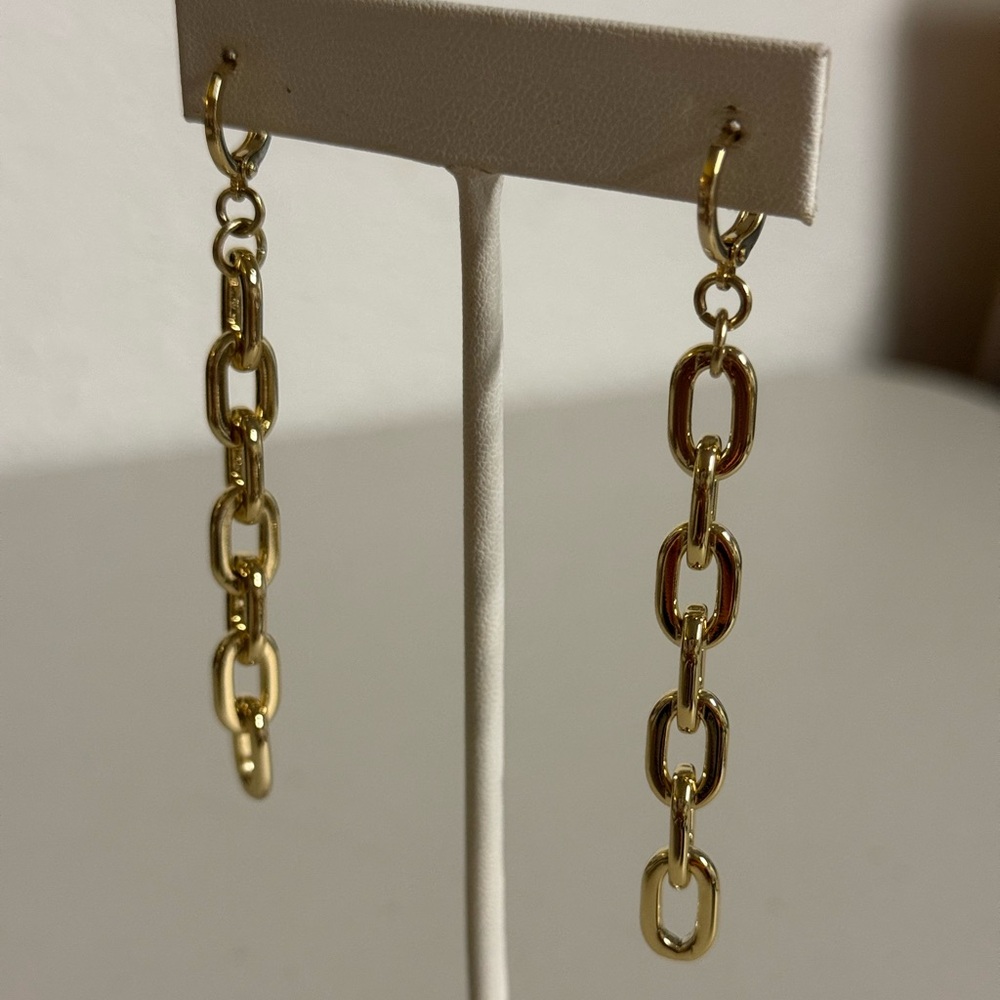 Long paper clip earrings